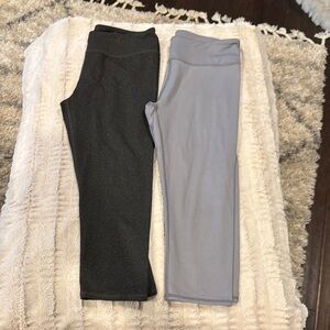 Fabletics Black and Gray Leggings for Versatile Style